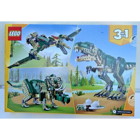 LEGO Creator 3 in 1 T-Rex Dinosaur Toy - Build T Rex, Triceratops & Pterodactyl - Picture 10 of 11